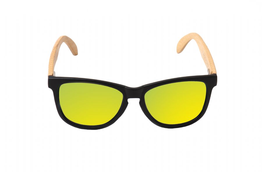 Gafas de sol de madera MIX Natural de Bambú & Yellow lens
