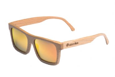 Gafas de sol de madera Natural de Beech  & Orange lens