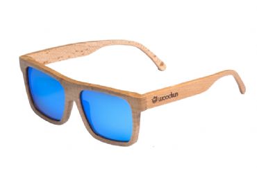 Gafas de sol de madera Natural de Beech  & Blue lens