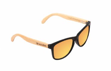 Gafas de sol de madera MIX Natural de Bambú & Orange lens