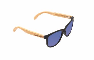 Gafas de sol de madera MIX Natural de Bambú & Blue lens