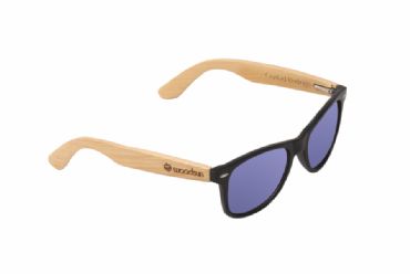 Gafas de sol de madera MIX Natural de Bambú  & Blue lens