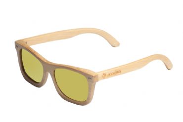 Gafas de sol de madera Natural  de Bambú  & Yellow lens